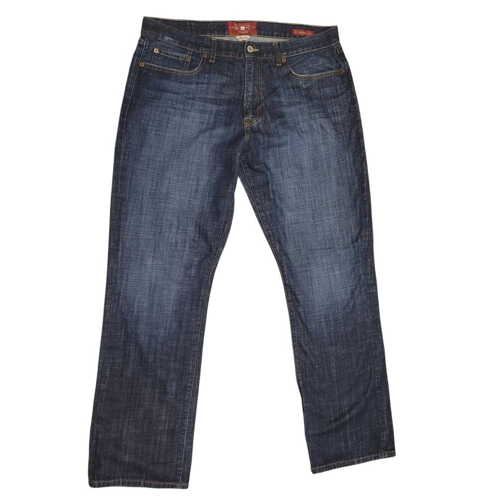 Lucky Brand Men's 221 Original Boot Jeans Tag  Size 38x34 Actual 38Wx32L EUC
